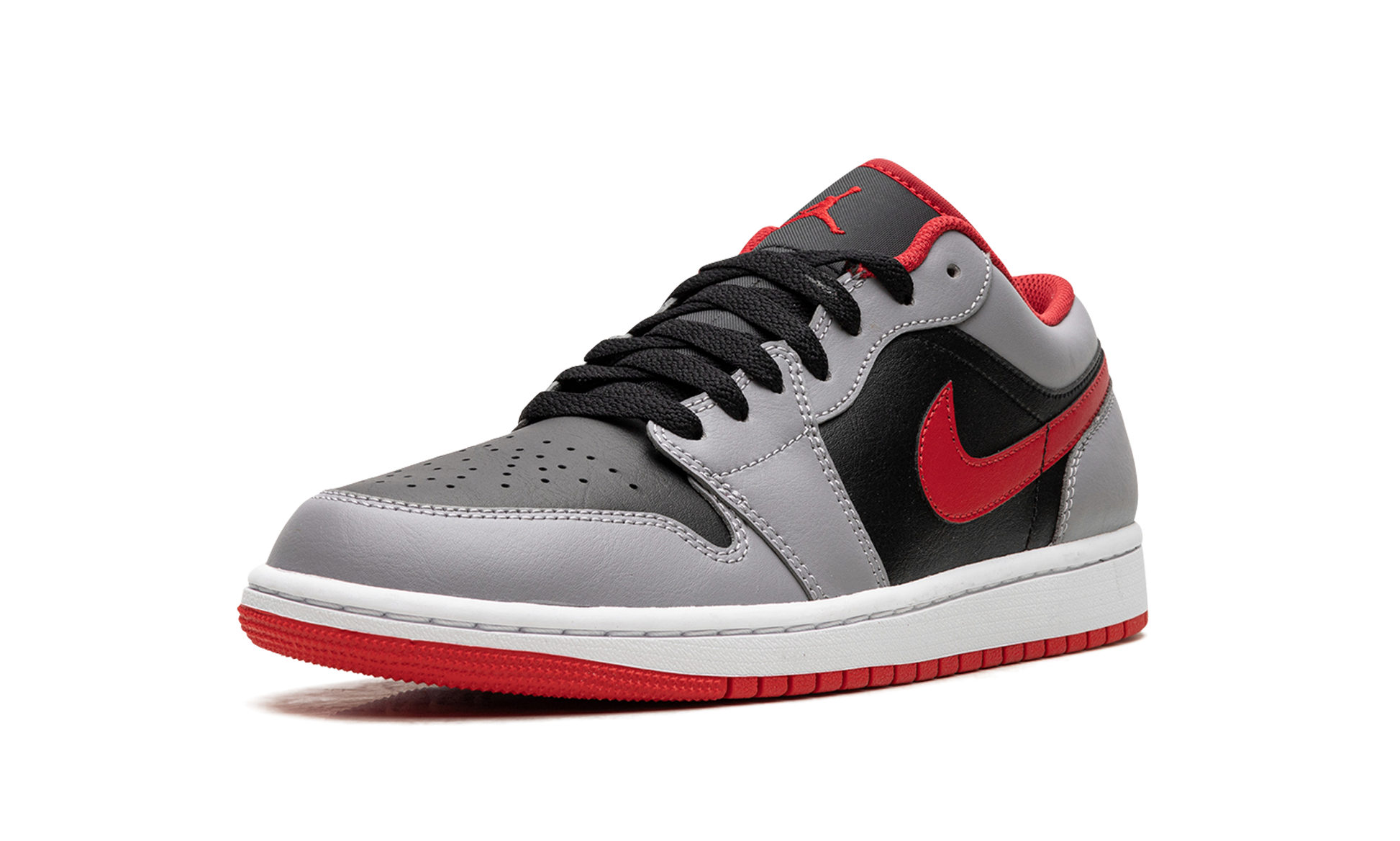 Jordan 1 Low Black Light Smoke Grey Gym Red