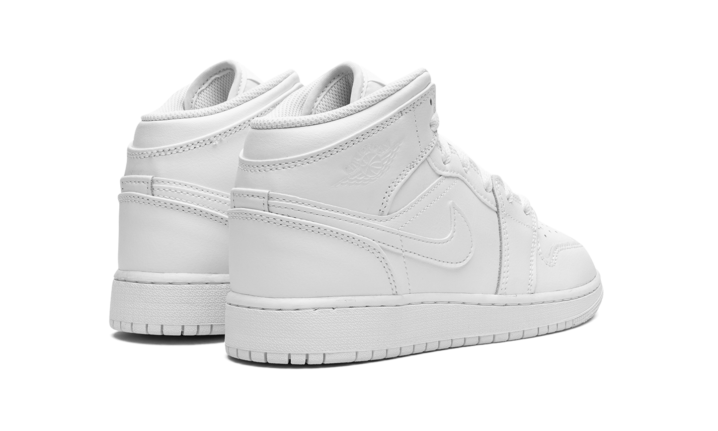 Jordan 1 Mid Triple White (2023) (GS)