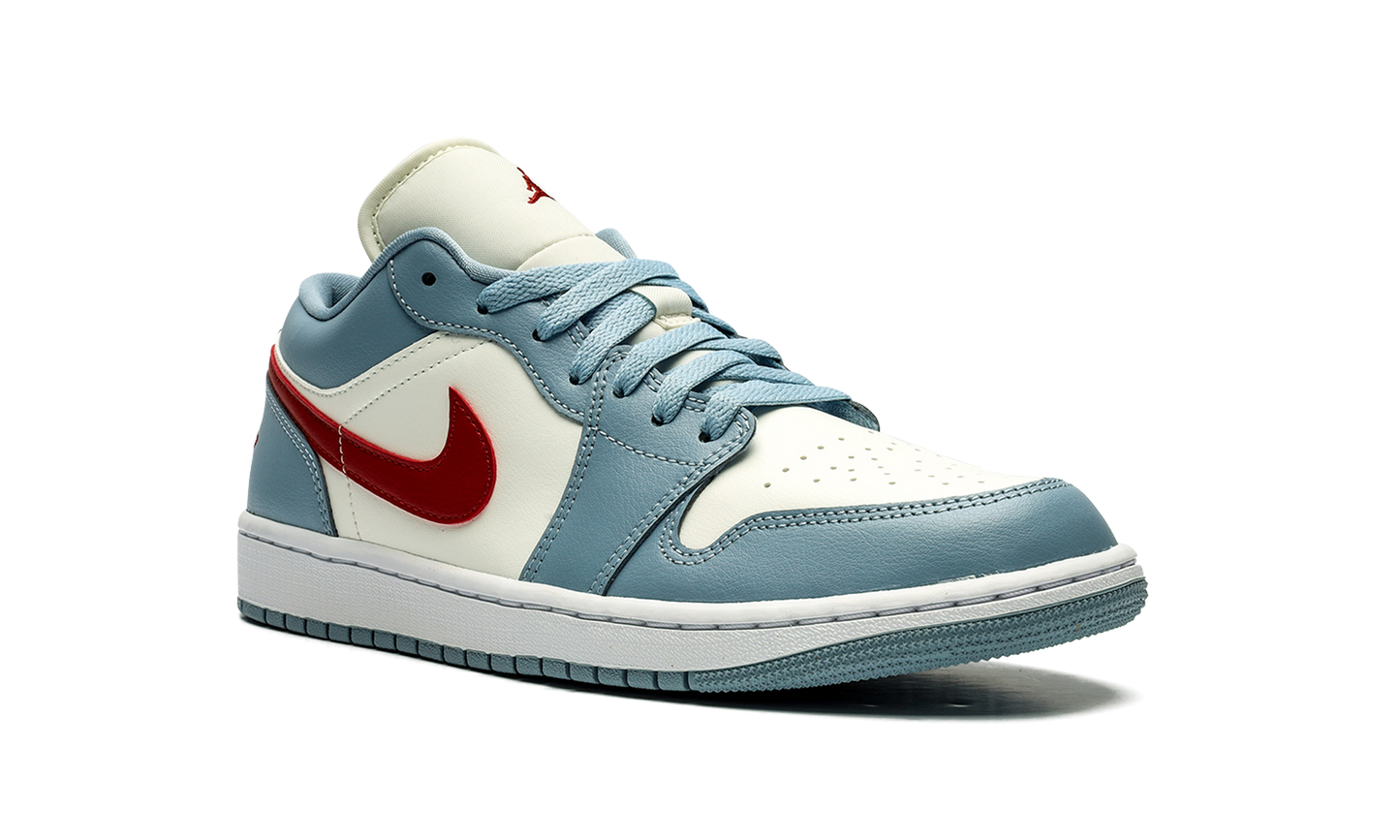 Jordan 1 Low Blue Whisper Dune Red (Women's)