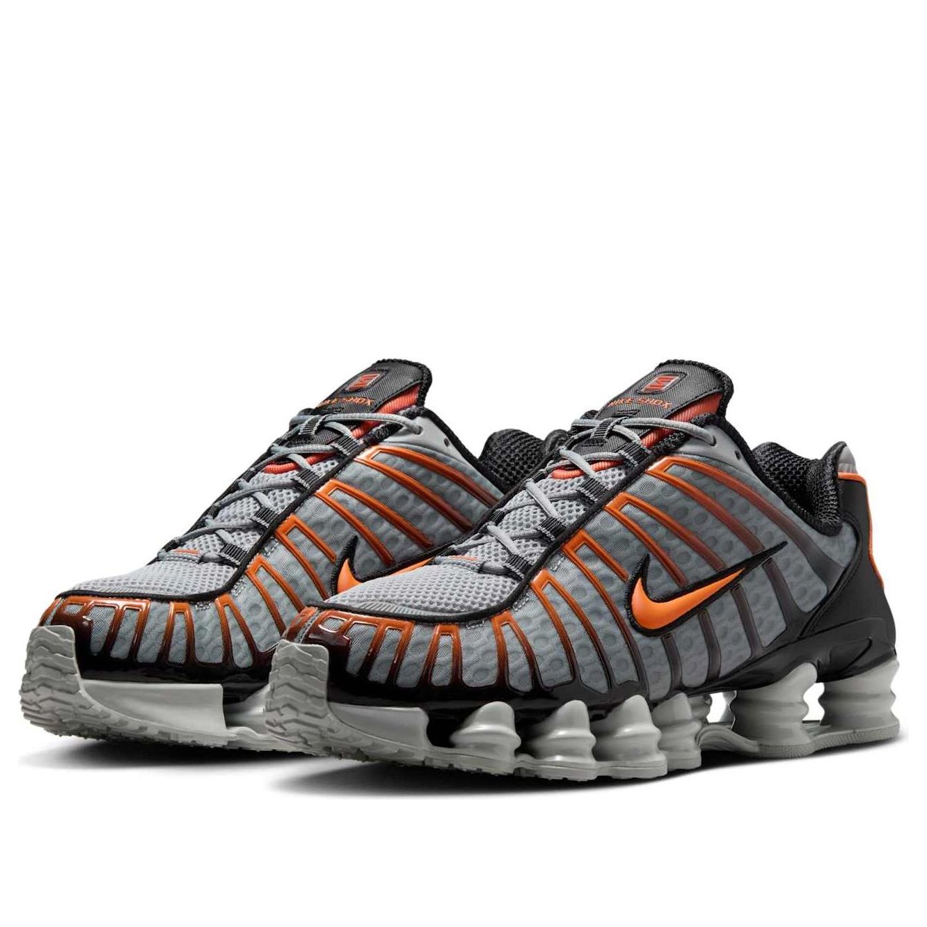 Nike Shox TL Light Smoke Grey Black Bright Mandarin