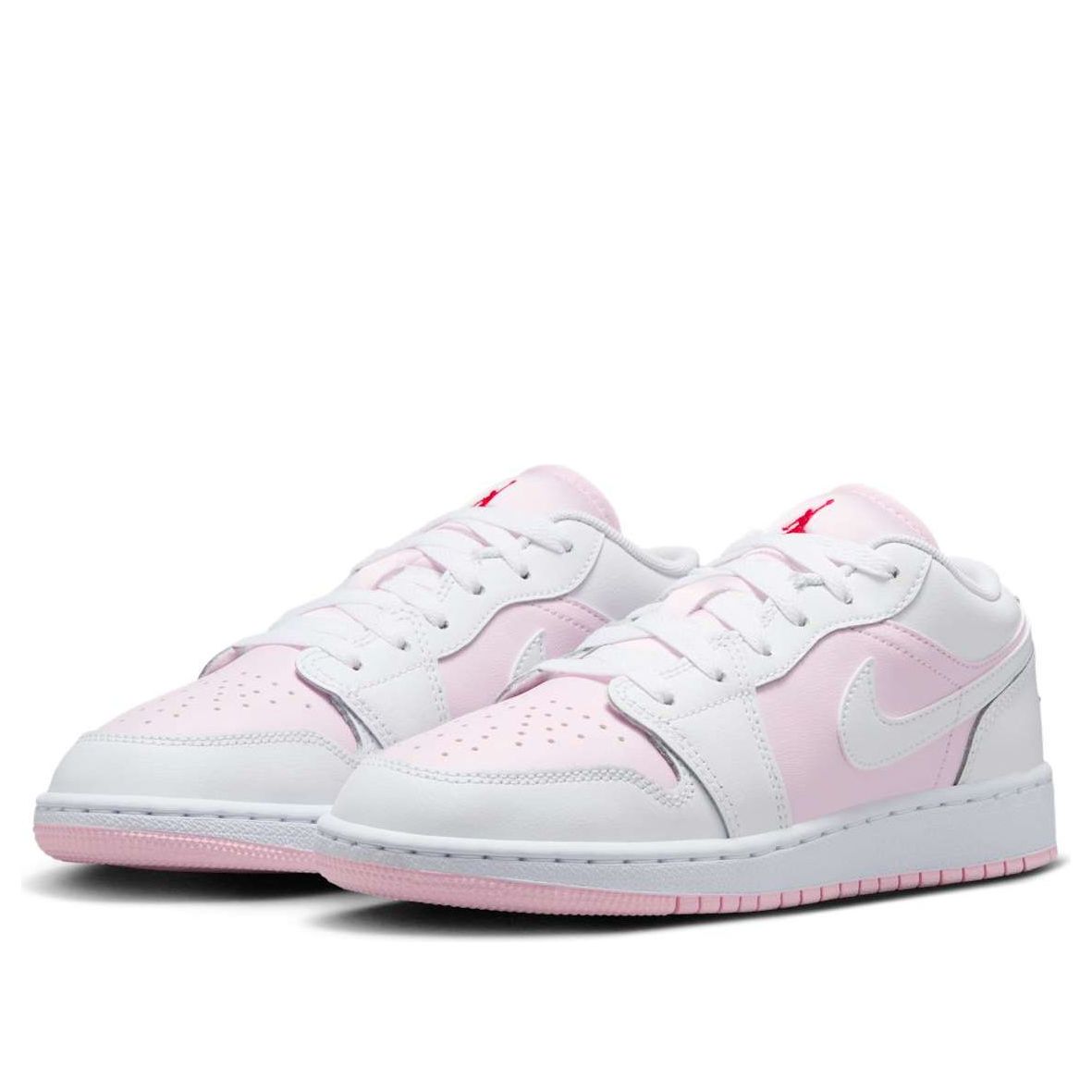 Jordan 1 Low Pink Foam Fire Red White (GS)