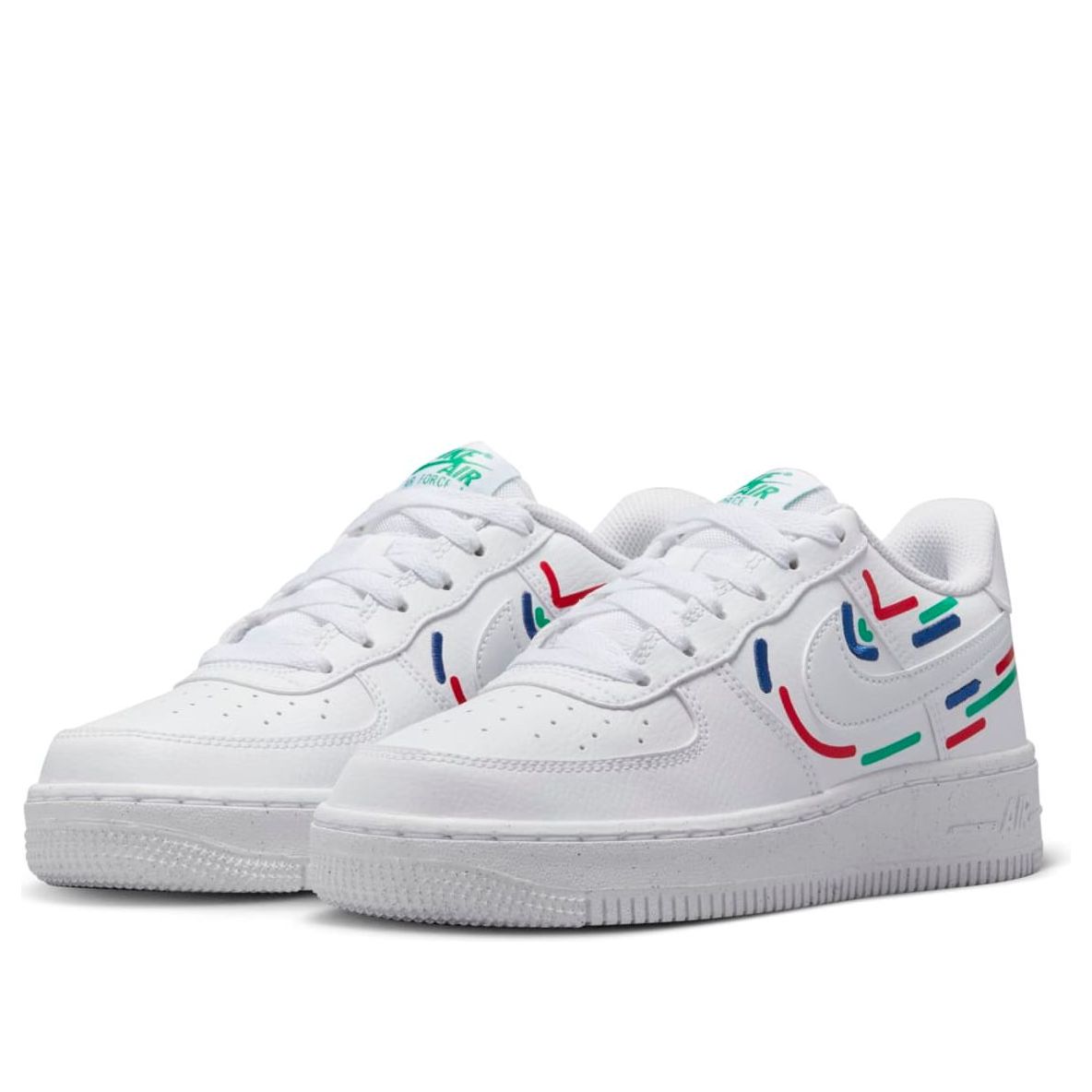 Nike Air Force 1 Low Impact Next Nature Maker White Red Blue Green (GS)