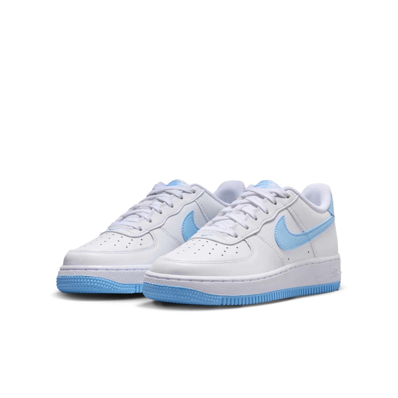 Nike Air Force 1 Low White Aquarius Blue (GS)