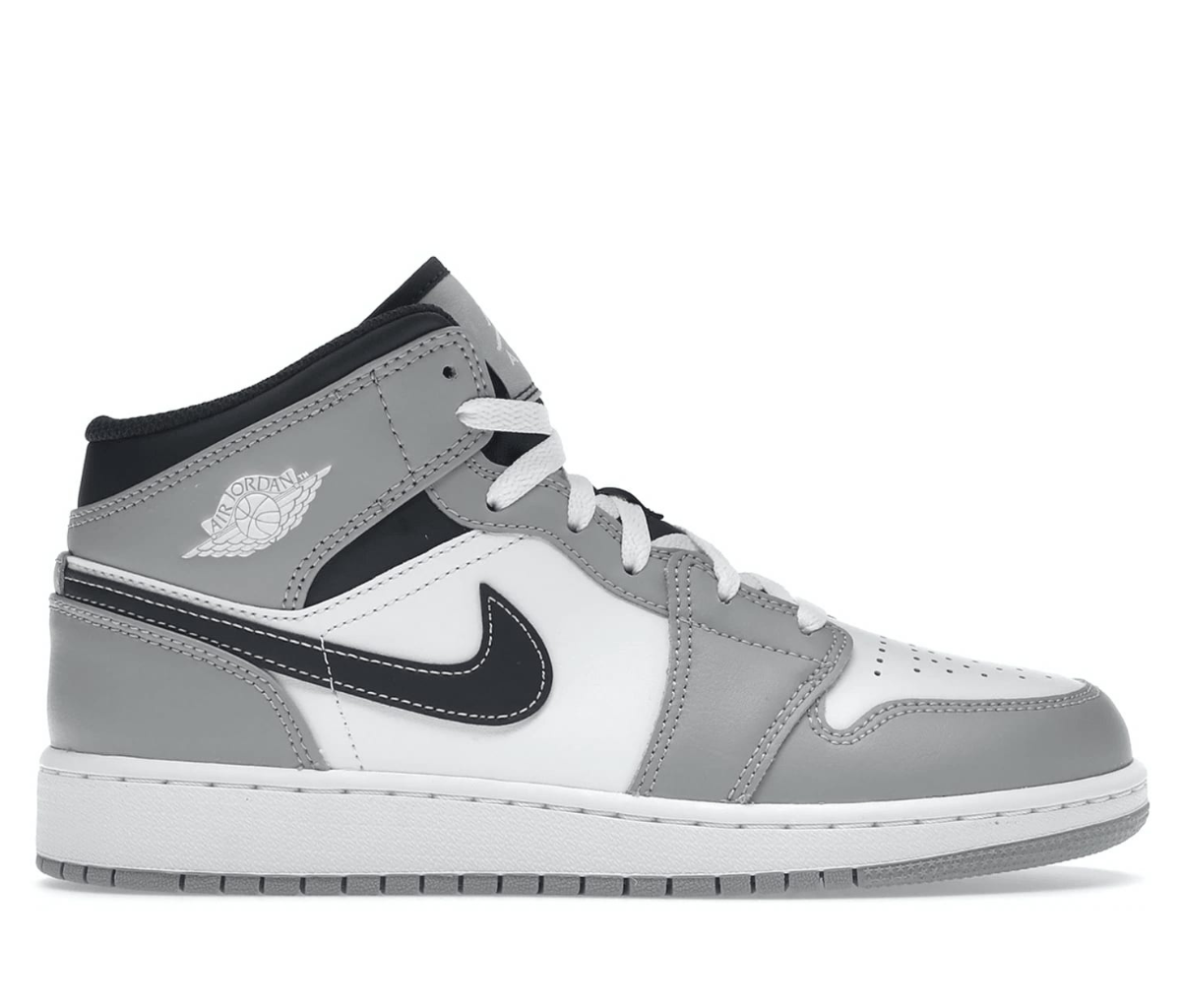 Jordan 1 Mid Light Smoke Grey (GS)