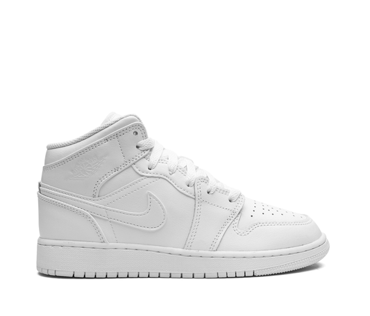 Jordan 1 Mid Triple White (2023) (GS) 