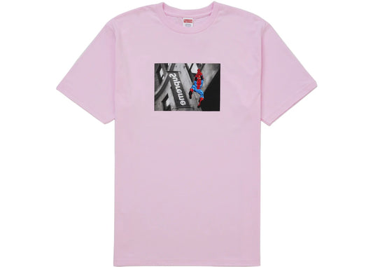 Supreme Spider-Man Tee Light Pink