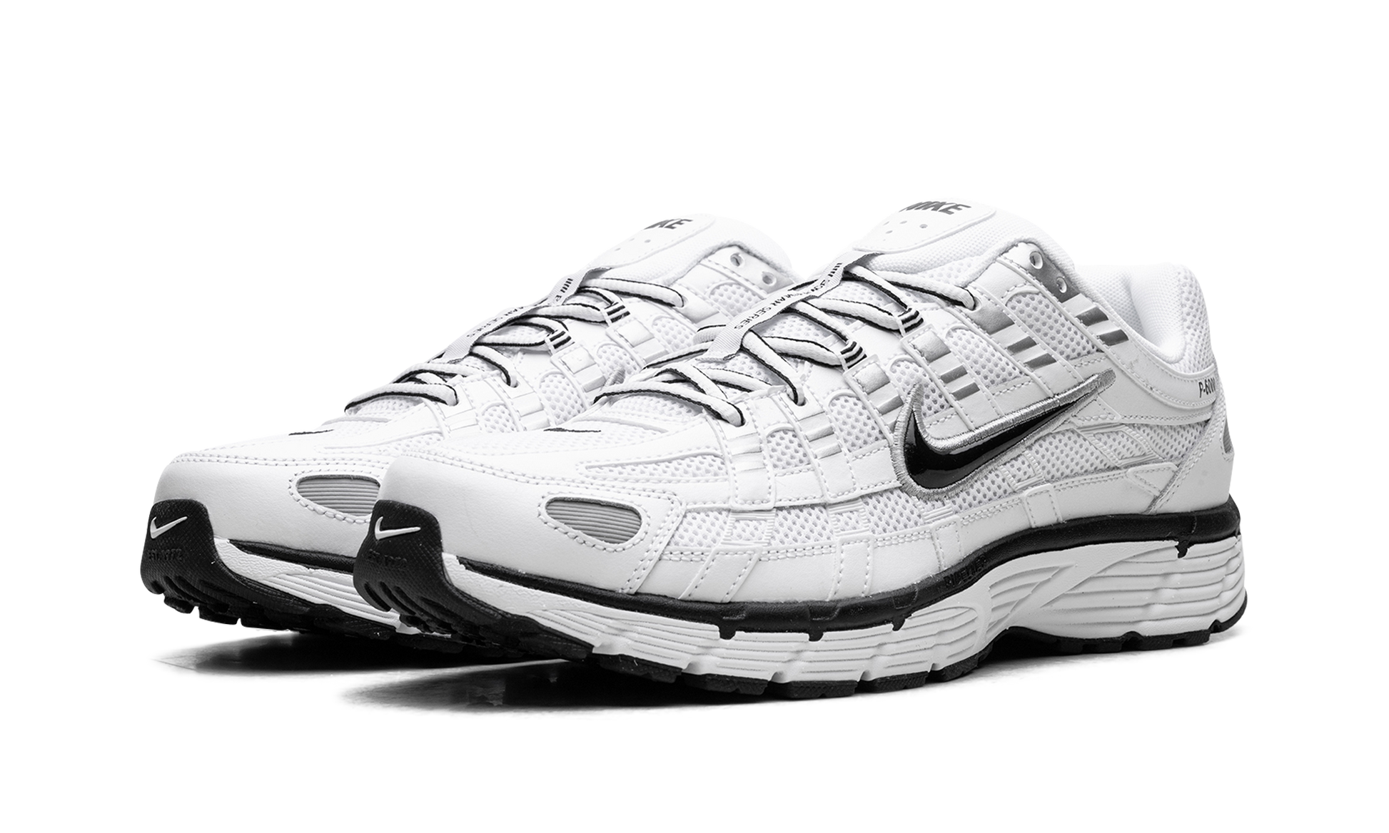 Nike P-6000 White Metallic Silver Black