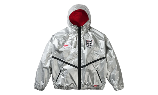 Palace x Nike England Dri-FIT Academy Anthem Jacket Pewter Grey/Bright Crimson/Black