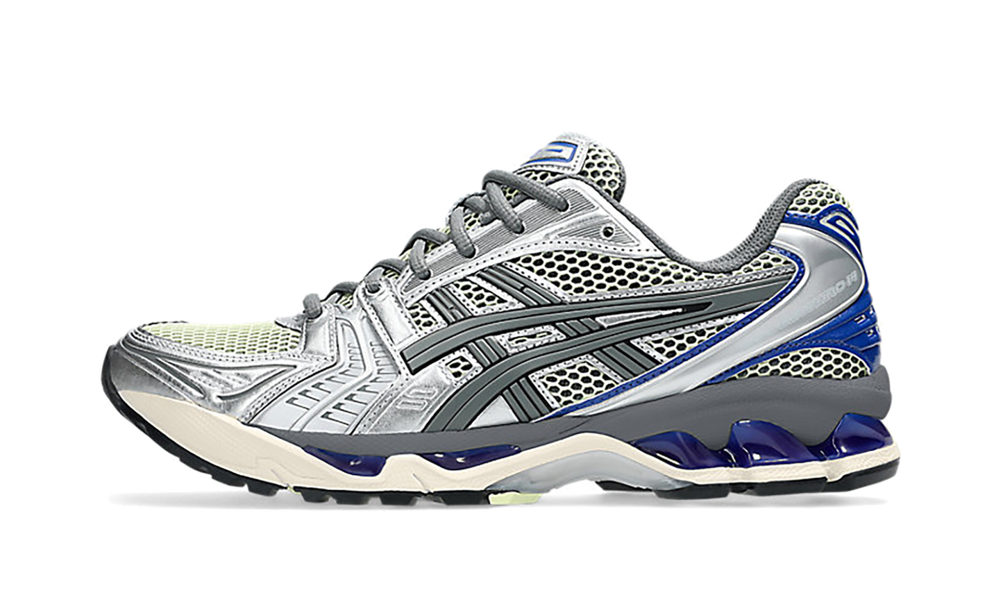 ASICS Gel-Kayano 14 Soft Yellow Asics Blue