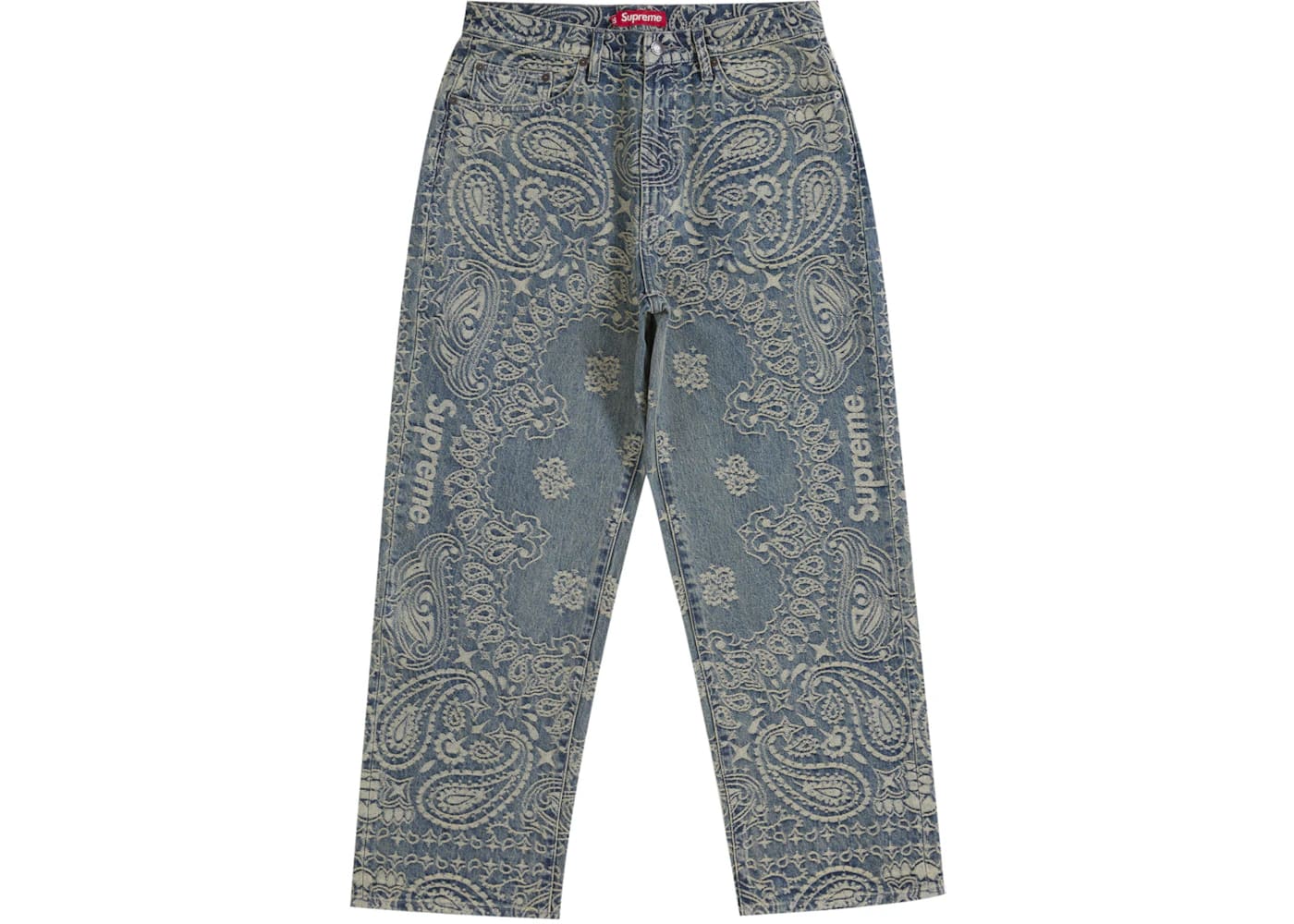 Supreme Bandana Jacquard Baggy Jean Blue