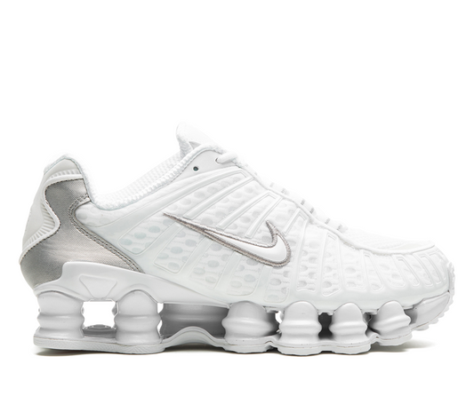 Nike Shox TL White Metallic Silver Max Orange (Women's)