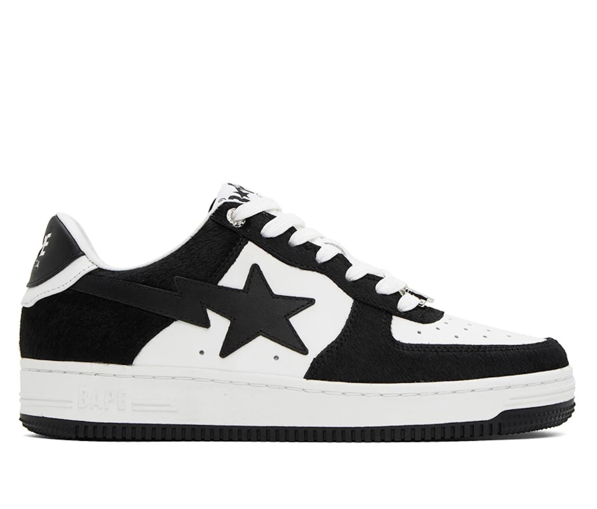 A Bathing Ape Bape Sta Schwarzes Kalbshaar 