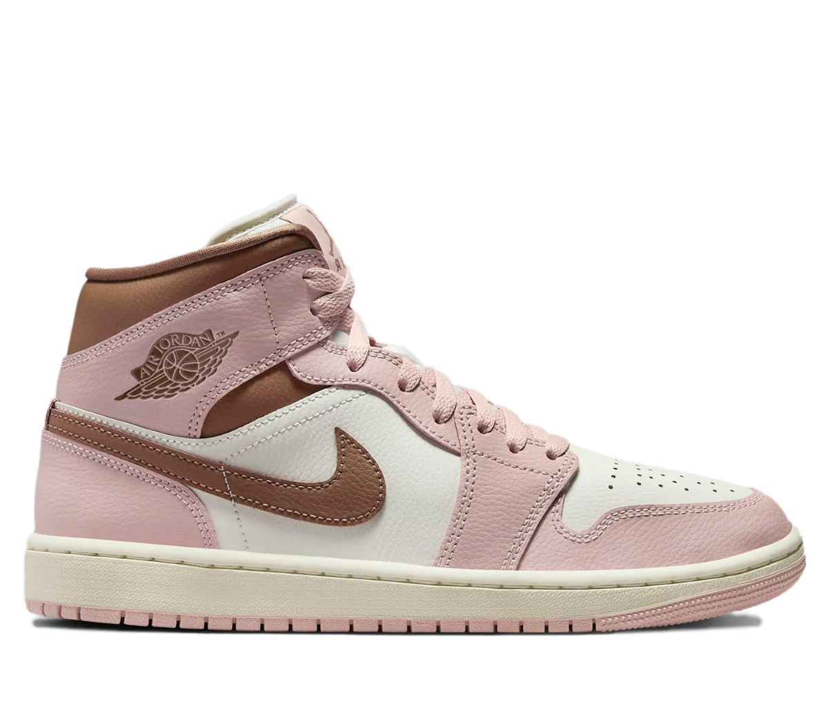 Jordan 1 Mid Pink Oxford Brown (Women's)