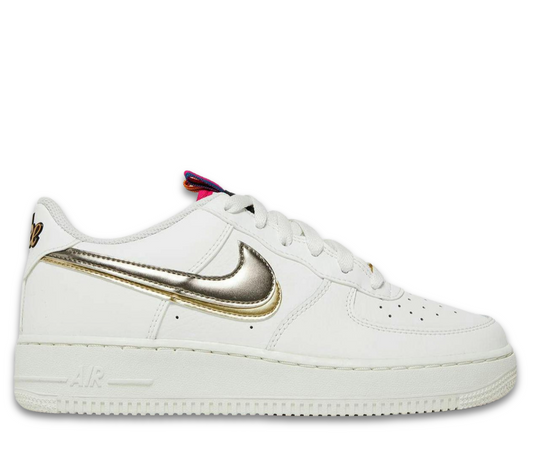 Nike Air Force 1 LV8 Double Swoosh Silver Gold (GS)