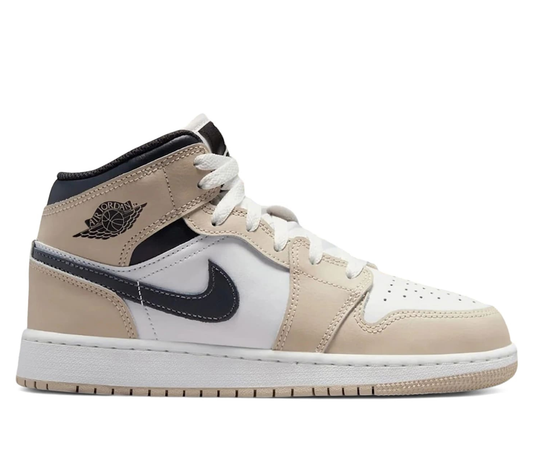 Jordan 1 Mid White Off Noir Rattan (GS)