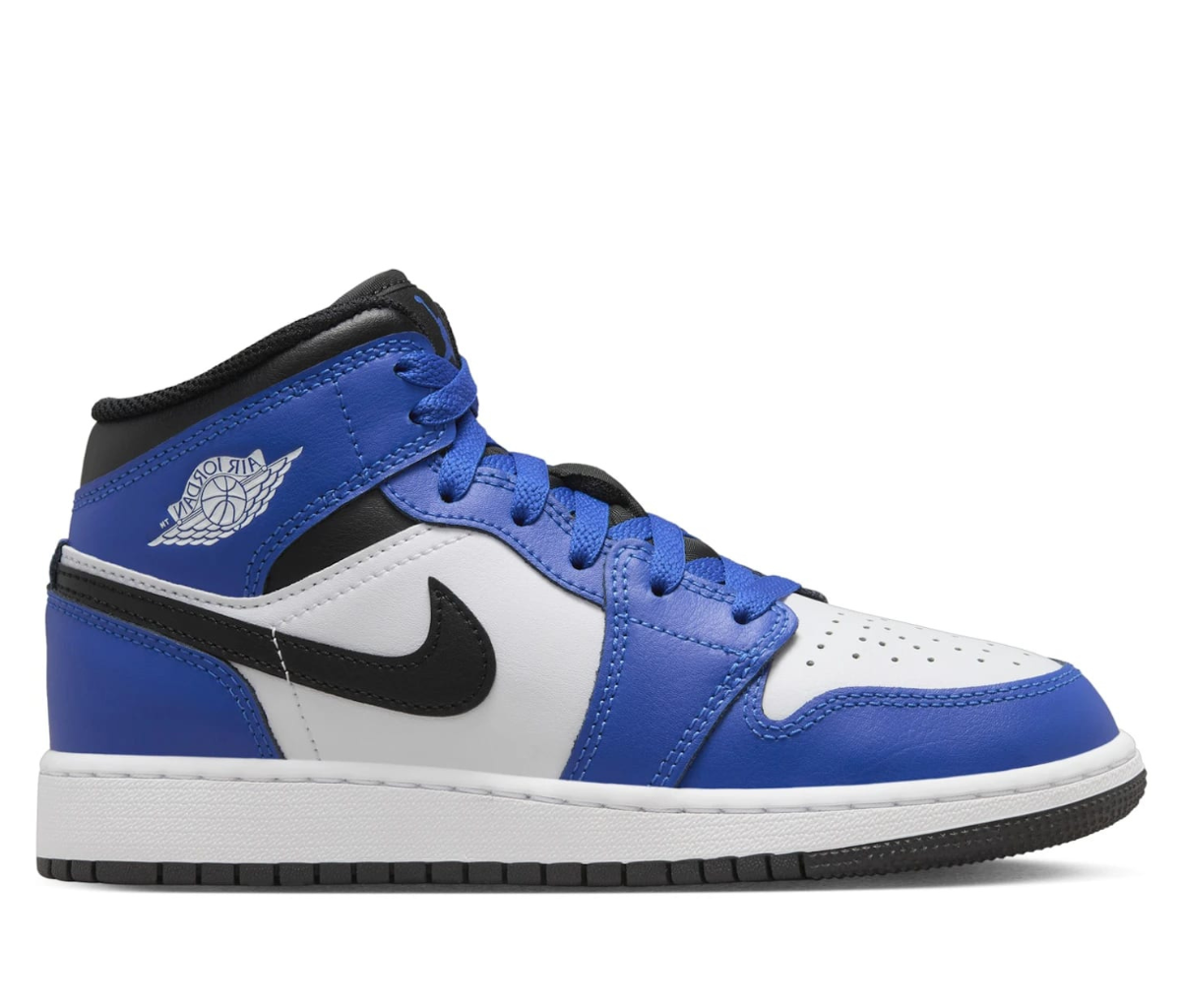 Jordan 1 Mid Game Royal White Black (GS)