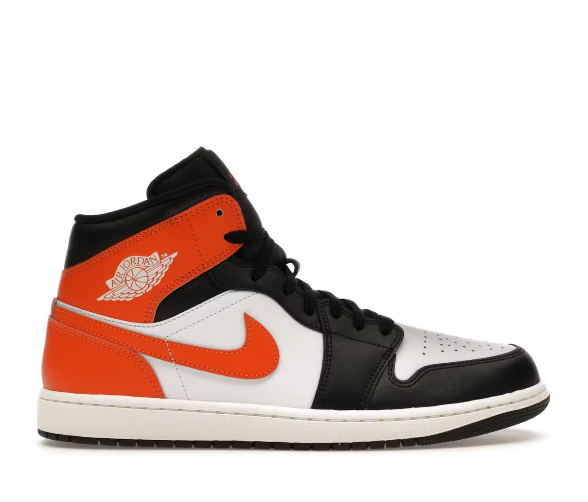 Jordan 1 Mid Black Toe Starfish 