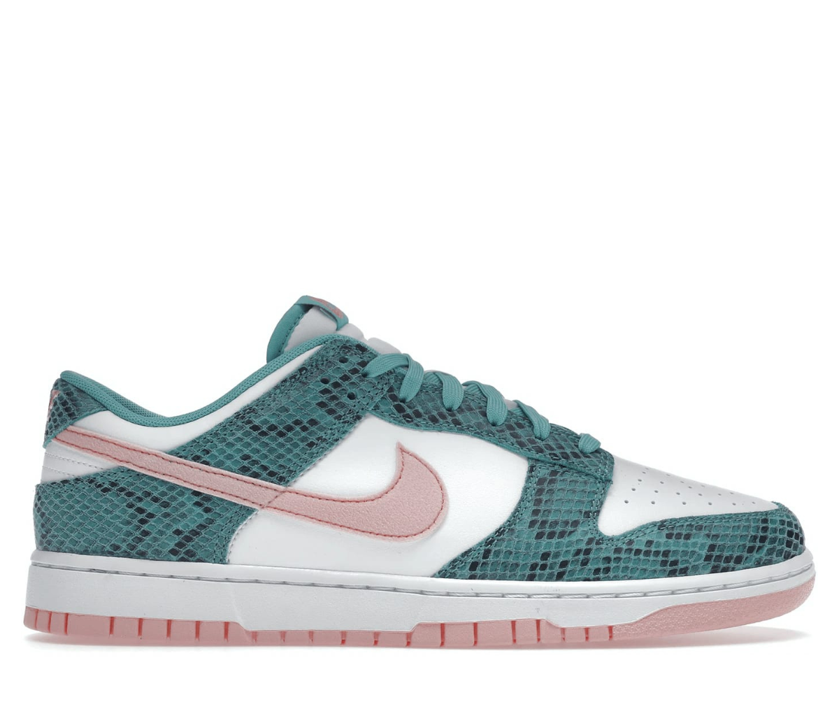 Nike Dunk Low Snakeskin Washed Teal Bleached Coral 