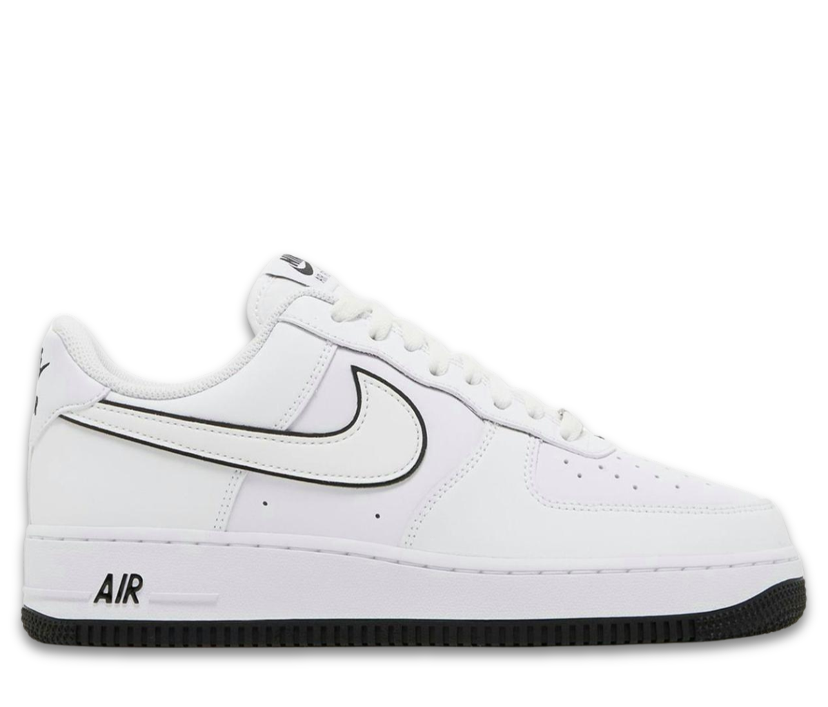 Nike Air Force 1 '07 Low White Black Outline Swoosh