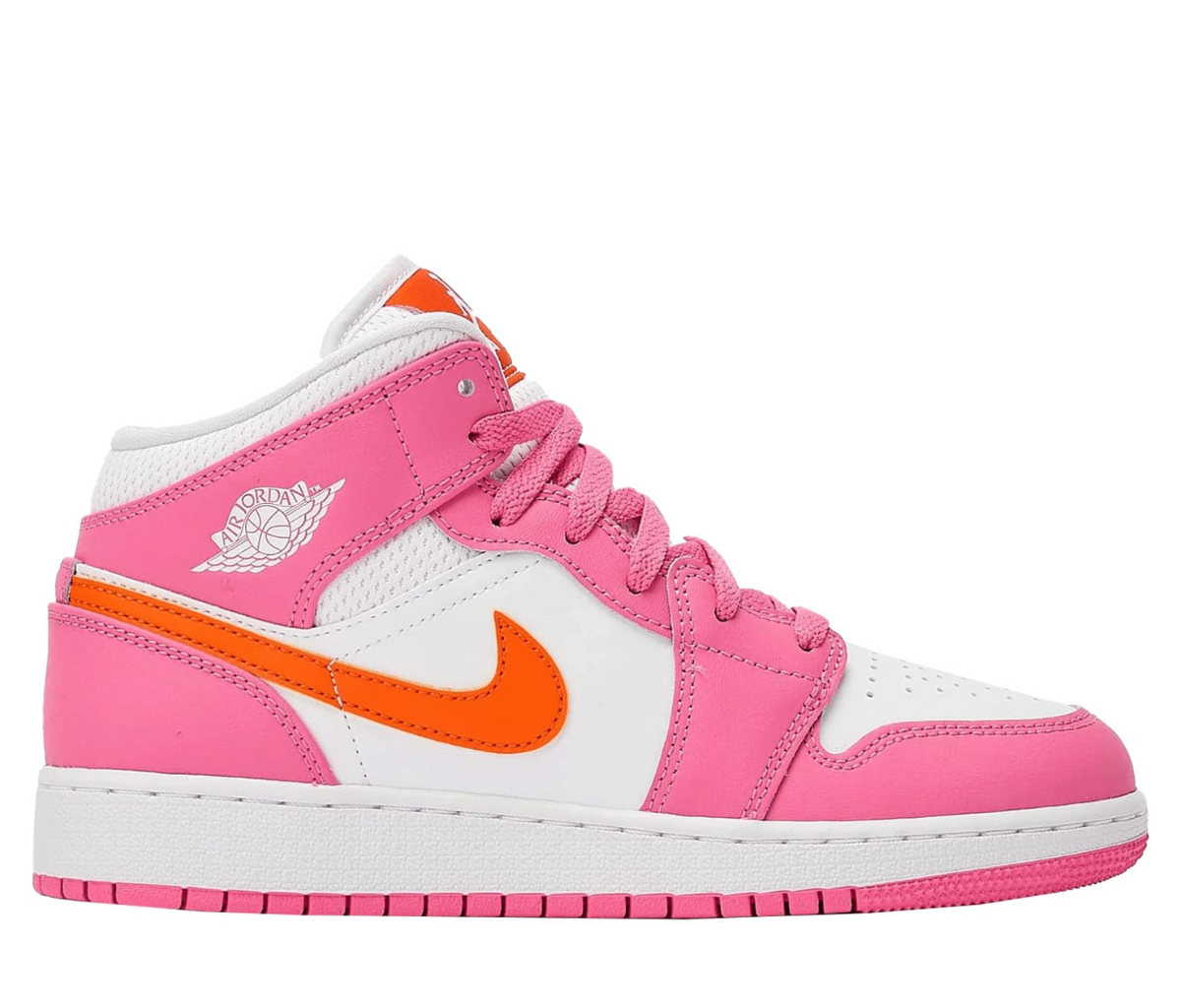 Jordan 1 Mid Pinksicle Safety Orange (GS)