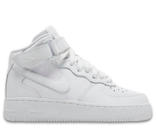 Nike Air Force 1 Mid LE Triple White (GS)