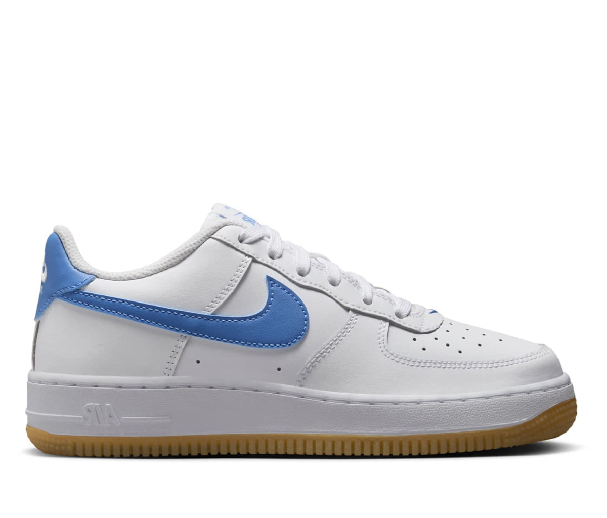 Nike Air Force 1 Low White Gum Light Brown Blue Beyond (GS)