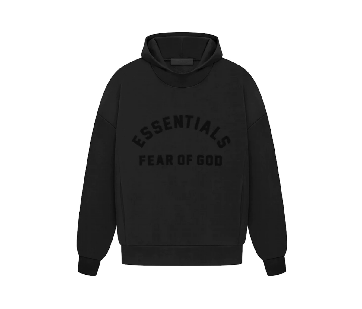 Fear of God Essentials Arch Logo Hoodie Jet Black