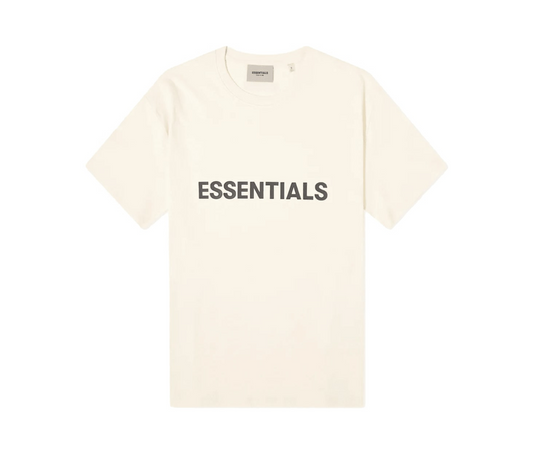 Fear of God Essentials Boxy T-Shirt Applique Logo Butter Cream
