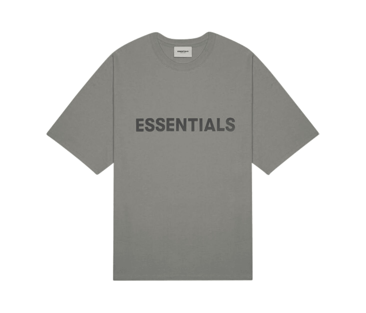 Fear of God Essentials Boxy T-Shirt Applique Logo Gray Flannel/Charcoal