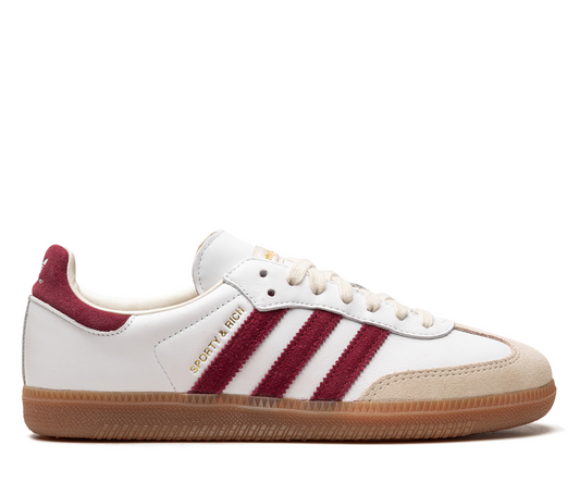 adidas Samba Sports &amp; Rich White Collegiate Burgundy 
