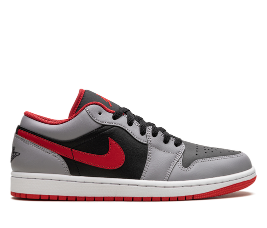 Jordan 1 Low Black Light Smoke Gray Gym Red