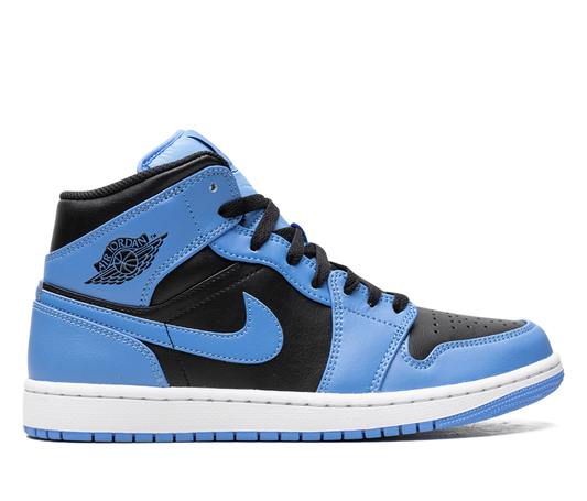 Jordan 1 Mid University Blue Black