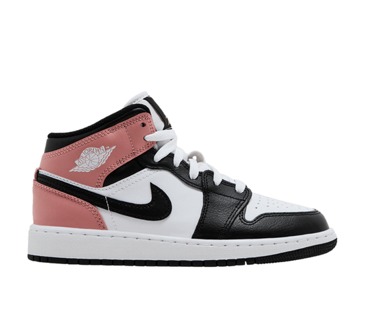 Jordan 1 Mid White Rust Pink Black (GS) 