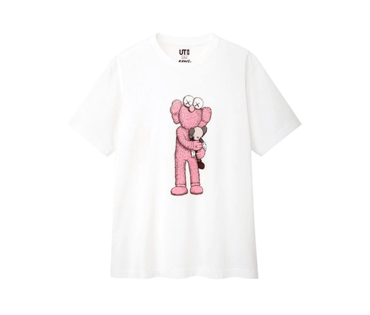 KAWS x Uniqlo Pink BFF Tee (Asia Sizing) White
