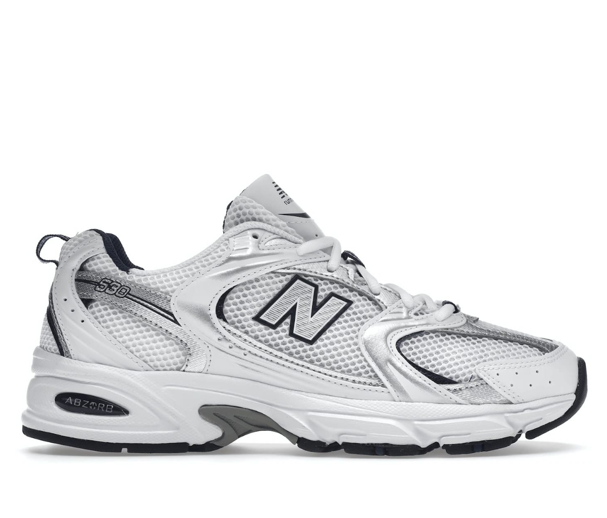 New Balance 530 White Silver Navy