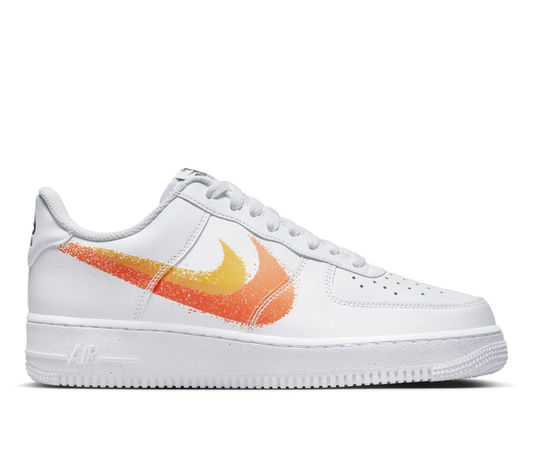 Nike Air Force 1 Low '07 Spray Paint Swoosh White Safety Orange