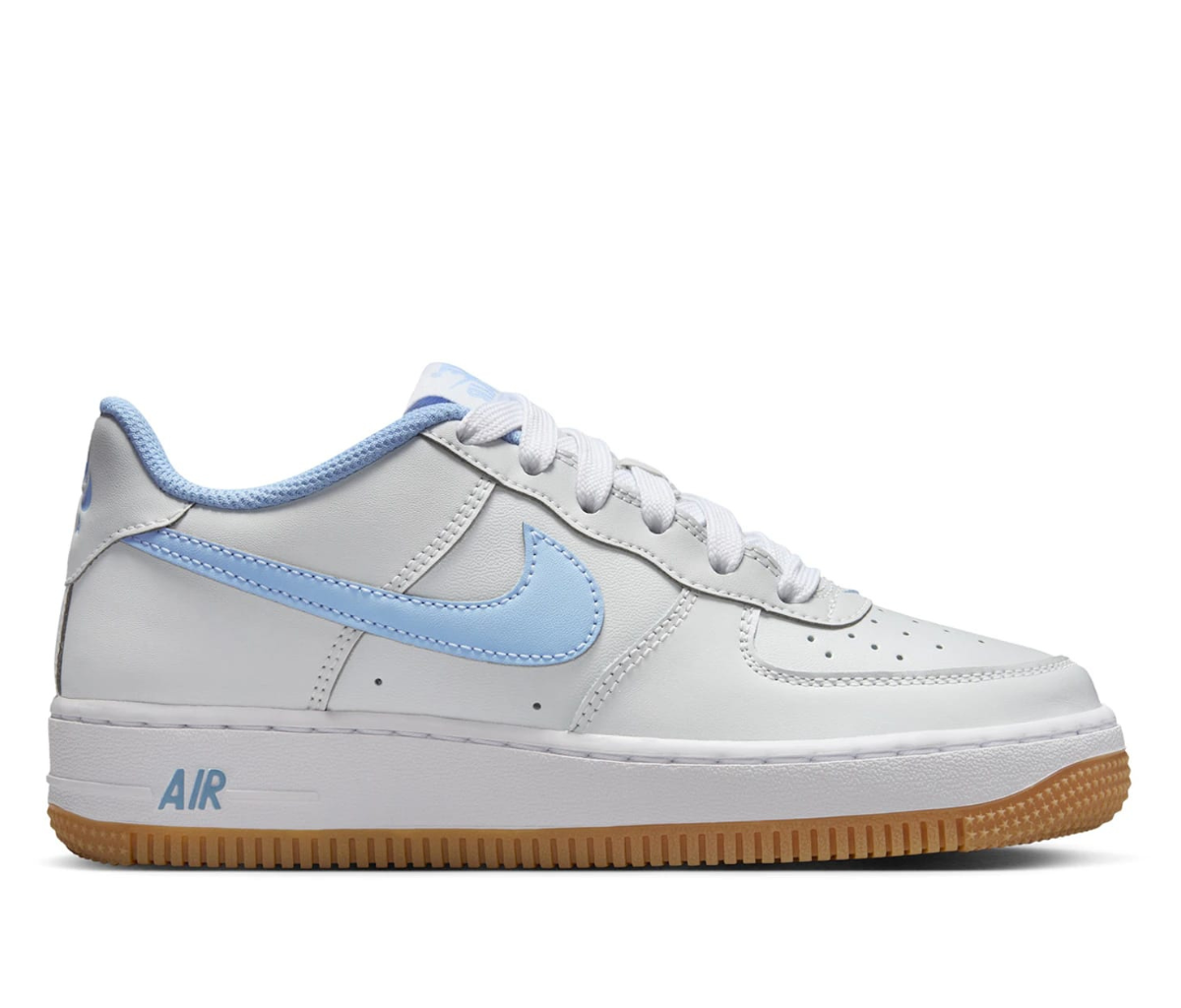 Nike Air Force 1 Low LV8 Photon Dust White Gum Medium Brown Psychic Blue (GS)