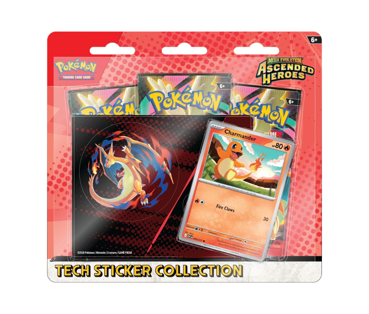 Pokémon TCG: Mega Evolution Ascended Heroes Charmander Tech Sticker Collection
