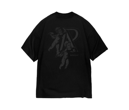 Represent Cherub Initial T-Shirt Black