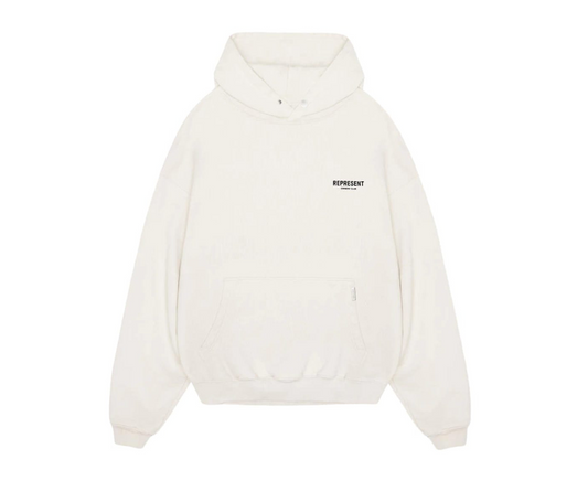 Represent Owner's Club Hoodie Flat White/Black