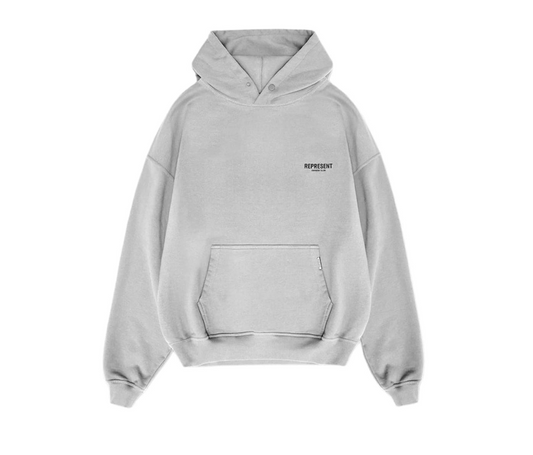 Represent Owners Club Hoodie Ash Grey/Black