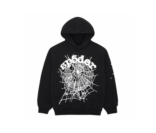 Sp5der OG Web Hoodie Black