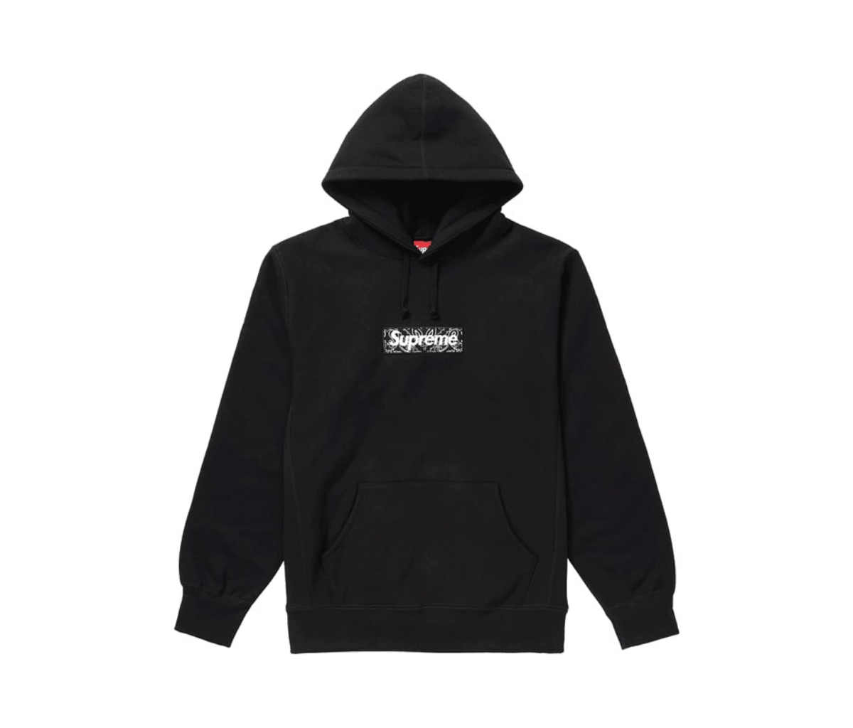 Supreme Bandana Box Logo Hooded Sweatshirt Black