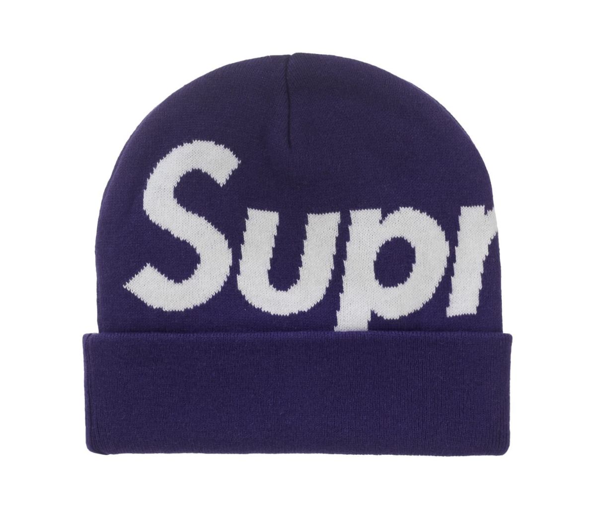 Supreme Big Logo Beanie (FW25) Purple