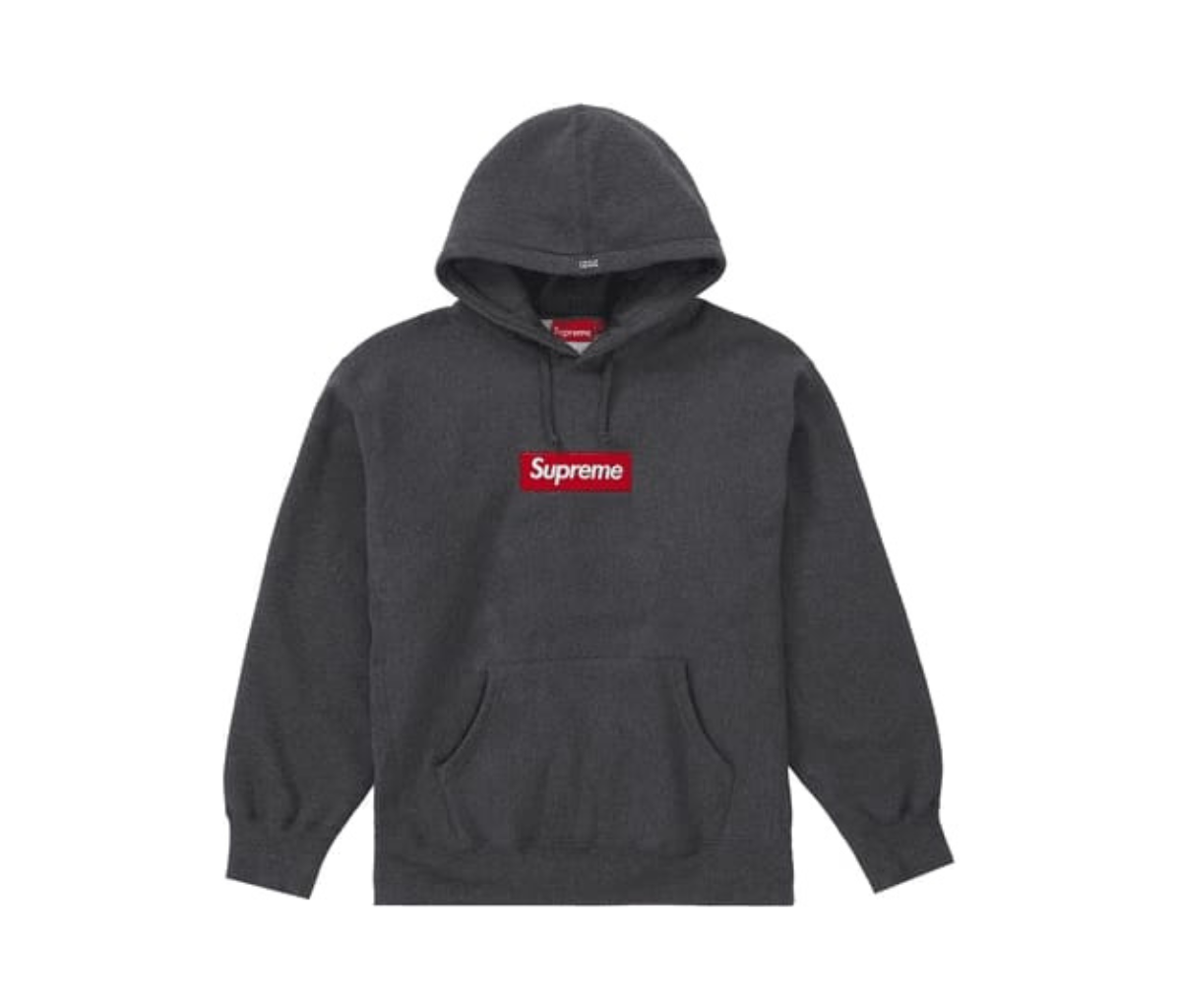 Supreme Box Logo Hooded Sweatshirt (FW21) Charcoal