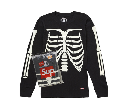 Supreme Hanes Bones Thermal Crew FW25 (1 Pack) Black