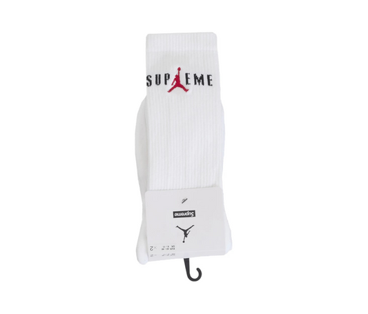 Supreme Jordan Crew Socks White