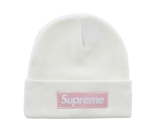Supreme New Era Box Logo Beanie (FW25) White