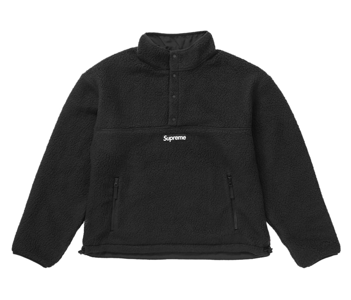 Supreme Polartec Shearling Reversible Pullover Black