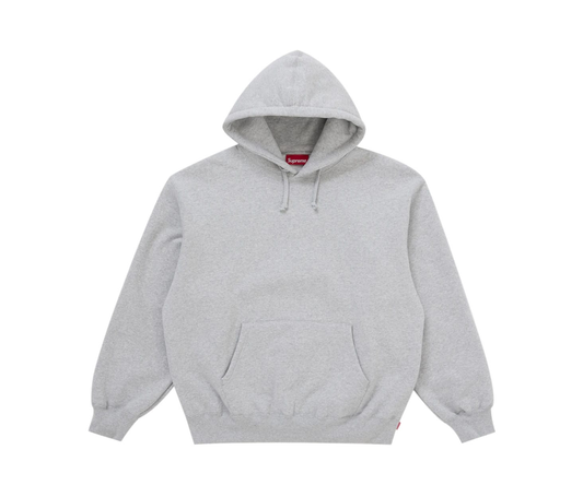 Supreme Satin Applique Hooded Sweatshirt (FW25) Heather Grey